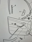 Saab 9-3 Inner Drivers Side Door Handle Cover 12778146 12789782. Fixed Price $90.00.