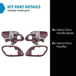 Trq Red Interior Inside Door Handle W/ Bezel Lh & Pair For Chevy C/k Truck. Fixed Price $59.95.