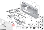Genuine Mini Cooper One F56 Trim Inner Door Handle Left Hazy Grey 51417385667. Fixed Price $45.62.