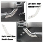 Pair Interior Door Grab Handle Inserts Cover Trim For Jeep Wrangler Jk 2011-2018. Fixed Price $33.83.