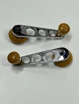 Chrome Window Winders W/ Wooden Trim, Pair For Vw TYPE-1 1968-LATER. Fixed Price $30.95.