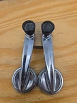Pair Of 1960 Ford Black Knob Round Shank Window Cranks C0AB-643348-A. Fixed Price $20.00.