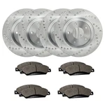 Front & Rear Drilled Brake Rotors + Pads For 2007-2010 2011 2012 Acura Rdx. Fixed Price $202.72.