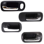 Front Rear Inside Door Handles Set Black Chrome For 01-05 Honda Civic Sedan 4DR. Fixed Price $24.95.
