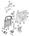 Genuine Mopar Inside Release Handle Left 5JD451DBAD. Fixed Price $110.18.