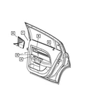 Genuine Mopar Door Release Handle Assembly Right 1FV221D1AB. Fixed Price $38.08.