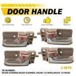 4X Inner Door Handle Full Set Beige W/chrome Lever For Toyota Corolla Matrix K. Fixed Price $20.89.