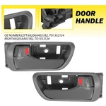 For 2002-2006 Toyota Camry Door Inside Handle Front Rear Left Right Gray 2X. Fixed Price $13.29.