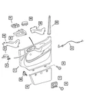 Genuine Mopar Door Interior Handle Right 5123789AA. Fixed Price $9.42.