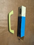 Nos Ford D3WY-6522666-B Green Door Pull Handle 1973 Cougar. Fixed Price $75.00.