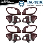 Red/chrome Interior Inside Door Handle W/ Bezel Set Of 4 For Chevy Pickup Truck. Fixed Price $67.93.