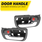 For 2002-2006 Toyota Camry Door Handle Inside Gray Chrome Left & Right Pair Set. Fixed Price $13.77.