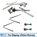Front Manual Window Regulator W/ Crank Handles & Sweeps Kit For Gm. Fixed Price $139.95.