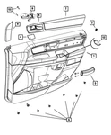 Genuine Mopar Door Pull Handle Right 1JF04BD5AA. Fixed Price $19.67.