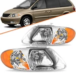 Headlights For 2001-2007 Dodge Caravan Chrysler Town & Country Chrome Headlamps. Fixed Price $66.29.