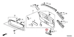 New Genuine Honda Garnish *NH167L* 84444SZAA01ZA / 84444-SZA-A01ZA Oem. Fixed Price $19.35.