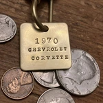 1970 Chevrolet Corvette Brass Key Fob Chevy. Fixed Price $14.95.