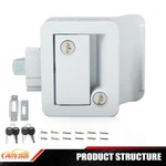 White Entry Door Lock Latch Key Handle Deadbolt Camper Cargo Trailer Fit For Rv. Fixed Price $28.49.