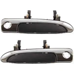 Chrome & Black Front Exterior Outside Door Handle Pair Set For 92-11 Crown Vic. Fixed Price $25.52.