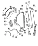 Genuine Mopar Grab Handle Bracket Left 68171039AA. Fixed Price $14.69.