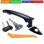 Black Front Left Exterior Door Handle Lock Cylinder W/keys For Hyund.... Fixed Price $40.94.