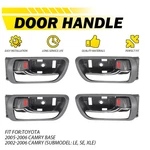 4PCS Door Handle Inside Gray Chrome Left & Right Set For 2002-2006 Toyota Camry. Fixed Price $20.89.