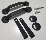 New 964RS Interior Door Pull Handle With Hardware Porsche 911 930 Black 1974-97. Fixed Price $68.25.