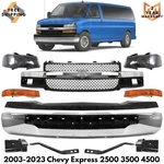 Front Bumper Chrome & Headlights Kit For 2003-2023 Chevy Express 2500 3500 4500. Fixed Price $992.00.