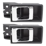 Set Of Inside Interior Black & Chrome Door Handles For 86-97 Nissan Pickup Truck. Fixed Price $16.40.