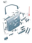 New Audi Q5 Fy Front Left Inner Opening Handle 80A837020B4PK Genuine. Fixed Price $125.09.