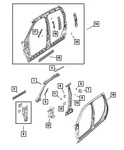 Genuine Mopar Grab Handle Bracket Right 68206904AA. Fixed Price $15.06.