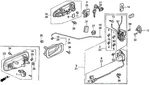 Genuine Honda Handle Assembly Door Inside *YR150L* (mystic Brown) 72120-SR4-0. Fixed Price $68.22.