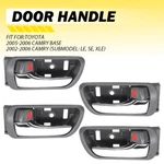 Interior Inside Door Handle For Toyota Camry 2002-2006 Set Of 4 Pcs Gray Chrome. Fixed Price $20.89.
