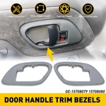 New Set 2 Inside Interior Door Handle Bezels Trim Gray For 95-99 Chevy Gmc Truck. Fixed Price $17.99.
