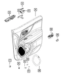Genuine Mopar Door Pull Cup Right 6FJ85LXHAA. Fixed Price $61.17.