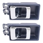 Set Of Inside Blue & Chrome Door Handles For 86-97 Nissan Pickup Truck. Fixed Price $16.40.
