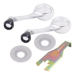 Manual Window Cranks Fit 55-57 Chevy Tri Five Chrome Black W/handle Removal Tool. Fixed Price $44.00.