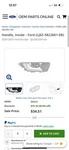 New Oem Ford Rear Left Interior Door Handle LJ6Z-5822601-EB Escape 2020-2024. Fixed Price $19.99.
