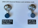General Motors Vent Window Crank Handle 1967-1982: Medium Blue, Light. Fixed Price $31.00.