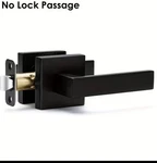 Matte Black Lever Handles Passage No Lock Modern Interior Hall Closet Doors. Fixed Price $144.99.