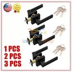 1/2/3 Pack Matte Black Square Door Lever Handle Privacy Passage Interior Lock. Fixed Price $40.98.