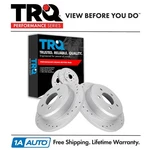 Trq Performance Rear Drilled Slotted Coated Brake Rotor Ford Lincoln Mercury. Fixed Price $109.95.