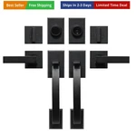 Door Handle Sets Double Front With Lever Matte Black D.... Fixed Price $95.13.