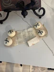 Vintage Car Door Window Crank Knobs White Round With Cross Bones. Fixed Price $45.99.