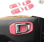 Pink Interior Door Handle Bowl Cover Trim Frame For Jeep Wrangler Jl Jt 2018+. Fixed Price $21.99.