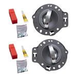 Pair Inside Door Handles For 06-10 Jeep Commander Chrome Set W/gray Housing Kits. Fixed Price $49.10.