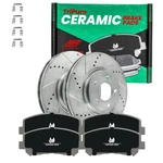 Rear Drill/slot Rotors + Ceramic Copper Free Brake Pads For Acura/honda 01-08. Fixed Price $153.64.