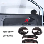 Interior Door Grab Handle Trim Cover 4PCS For Fiat 500 2010-2024 Carbon Fiber. Fixed Price $33.99.