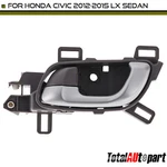 Silver & Beige Interior Door Handle For Honda Civic 2012-2015 Front Driver Lh. Fixed Price $19.26.