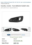 Genuine Ford Handle Inside BK2Z-6122601-AA. Fixed Price $25.00.